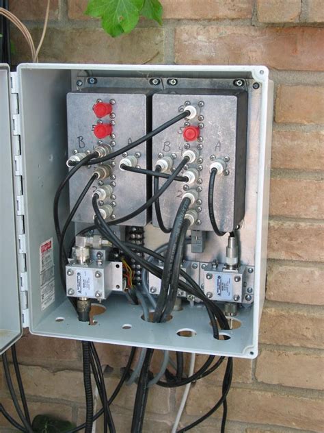 ham radio coax junction box|running coax entrance box.